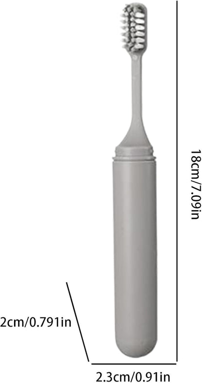 Travel Toothbrush - Foldable Toothbrush Travel Toiletries - Detachable Head Cleaning Supplies Toiletries Portable for Adults Kids Traveling Backpacking Business Trip