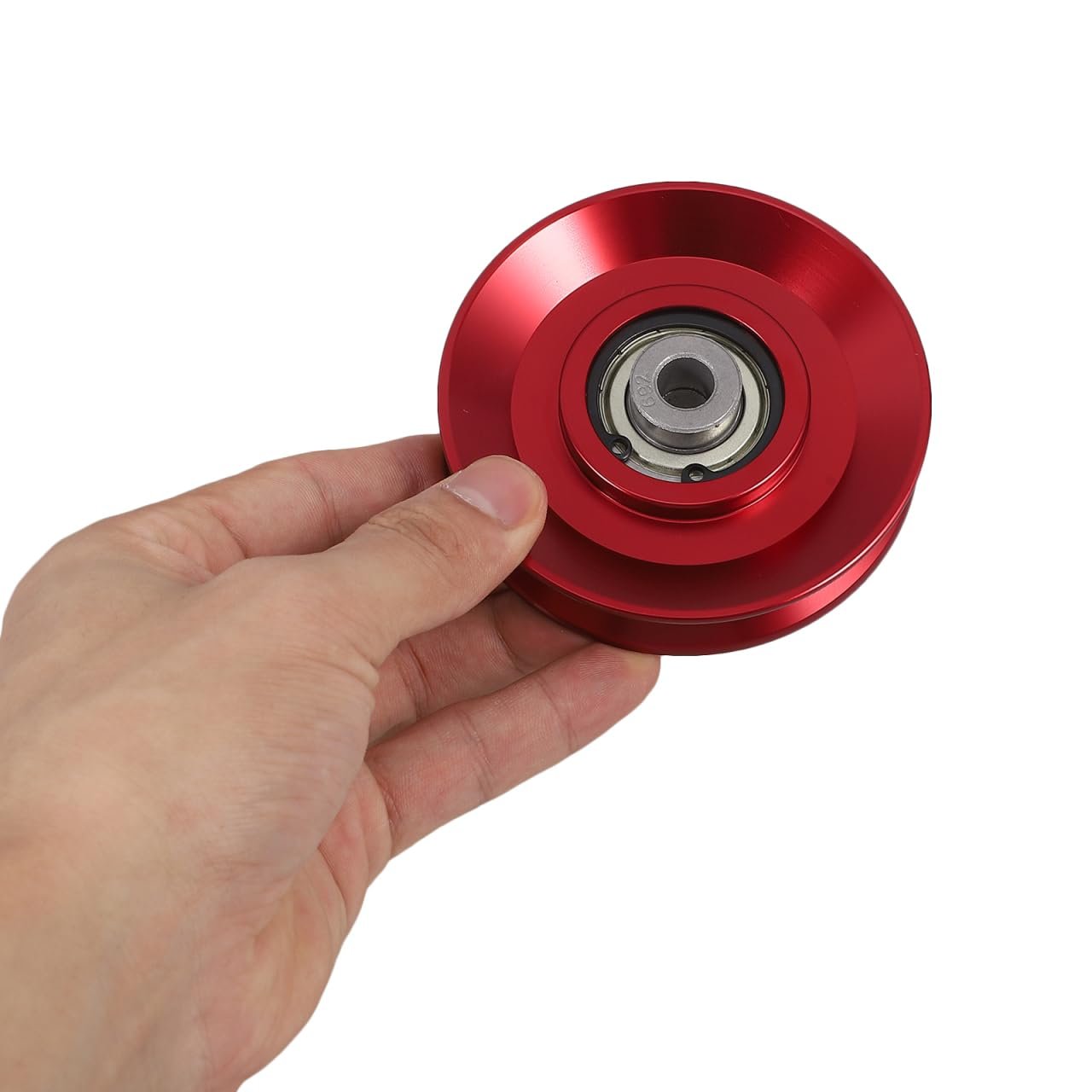 MUCKLILY U Groove Bearing, Aluminum Alloy Pulley Wheel for Gym, 90㎜ Heavy Duty Bearing, Fitness Equipment Accessory for Home Gym Cable Systems Smooth Operation Easy Installation