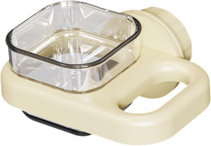 Ｂｅｓｇａ Parakeet Food Dish Feeder Bowl Stable Watering Supplies Portable Bird Feeding Dish Cup Bird Waterer for Parrot Yard Balcony, White