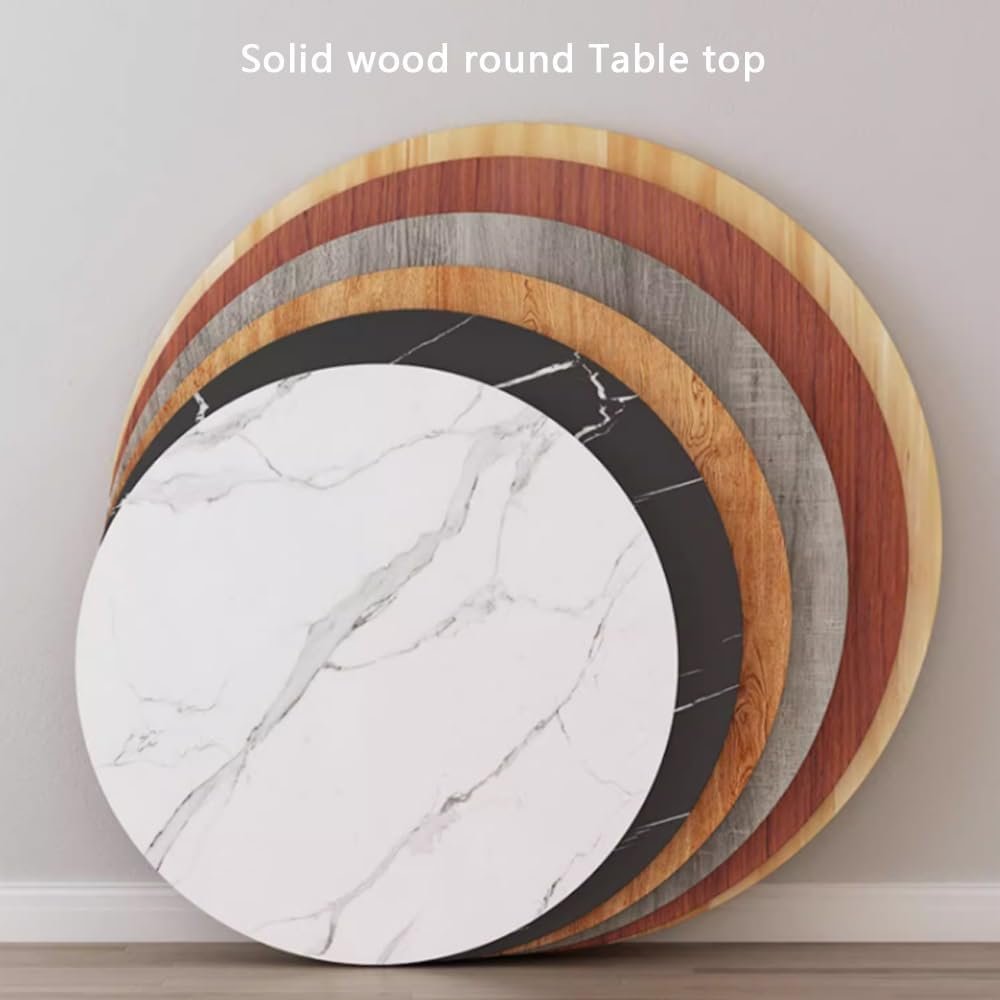 Solid Wood Round Dining Table Top, Smooth Circle Tabletop for Coffee Table, Side Table, Garden Table (16, 20, 24, 32, 40)