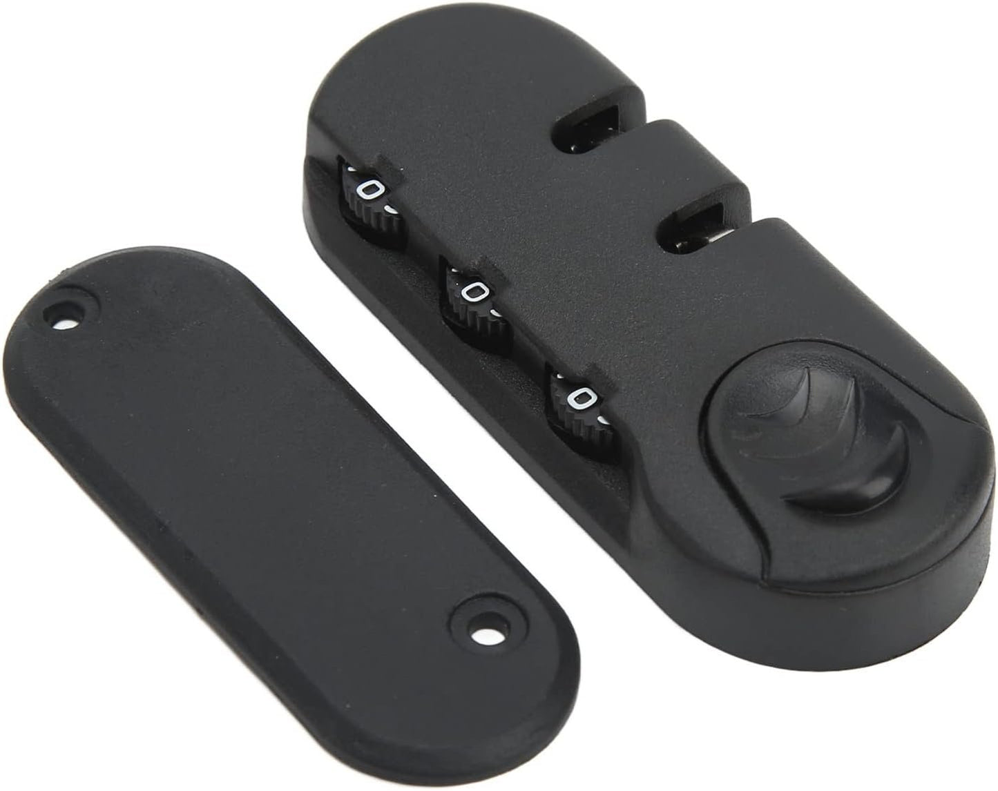 Luggage Lock 3 Digits Security Zinc Alloy Password Lock for Travel, Black Password Security Lock for Suitcases, Frosted Appearance