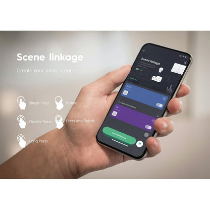 ZigBee 3.0 Smart Rotary Knob Switch, Multi Scene Intelligent Control Knob, Home Automation Switch with Remote APP, Voice Control & Customizable Lighting Device Triggers