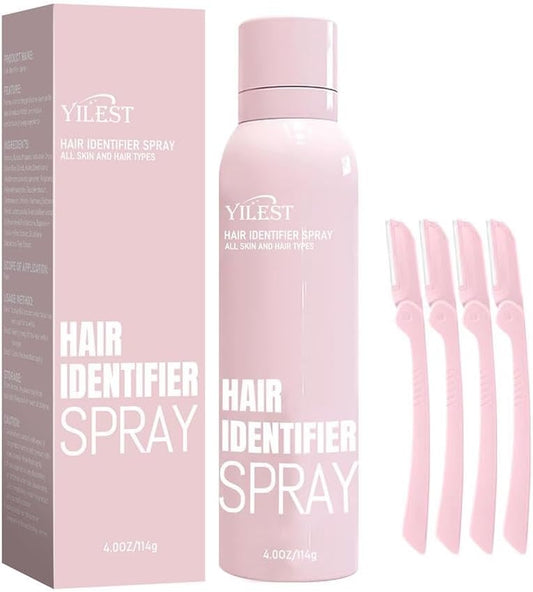 Hair Identification Spray, Face Shaving Powder Spray for Women, Hair Identifier Spray for Face Shaving, Dermaplaning Spray Powder for Facial Hair, Face Dermaplaning Tool Kit for Skin Care