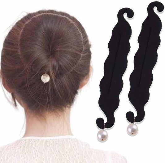 PLABBDPL 2Pcs Hair Bun Maker Tool Quick Hair Braiding Tool Twist Curler Donut Tools Magic Hair Collecting Tool Easy and Fast