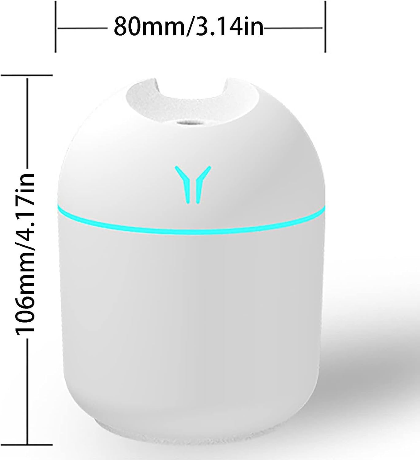 Humidifiers for Bedroom Baby,250ml Easy To Fill & Clean,Quiet Ultrasonic Mini Humidifier with 2 Mist Modes and Color Nightlight,Auto Shut-Off Travel Humidifier for Indoor Plants Nursery Home