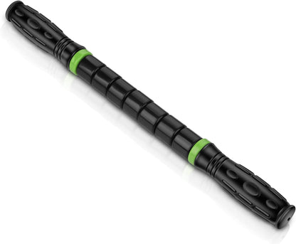 Premium Muscle Roller The Ultimate Massage Roller Stick 17 Inches Recommended by Physical Therapists Promotes Recovery Fast Relief for Cramps Soreness Tight Muscles-Black