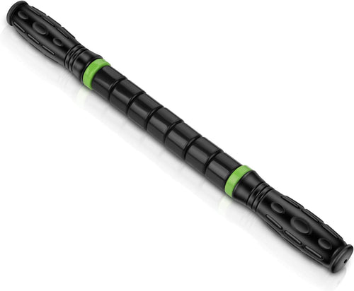 Premium Muscle Roller The Ultimate Massage Roller Stick 17 Inches Recommended by Physical Therapists Promotes Recovery Fast Relief for Cramps Soreness Tight Muscles-Black