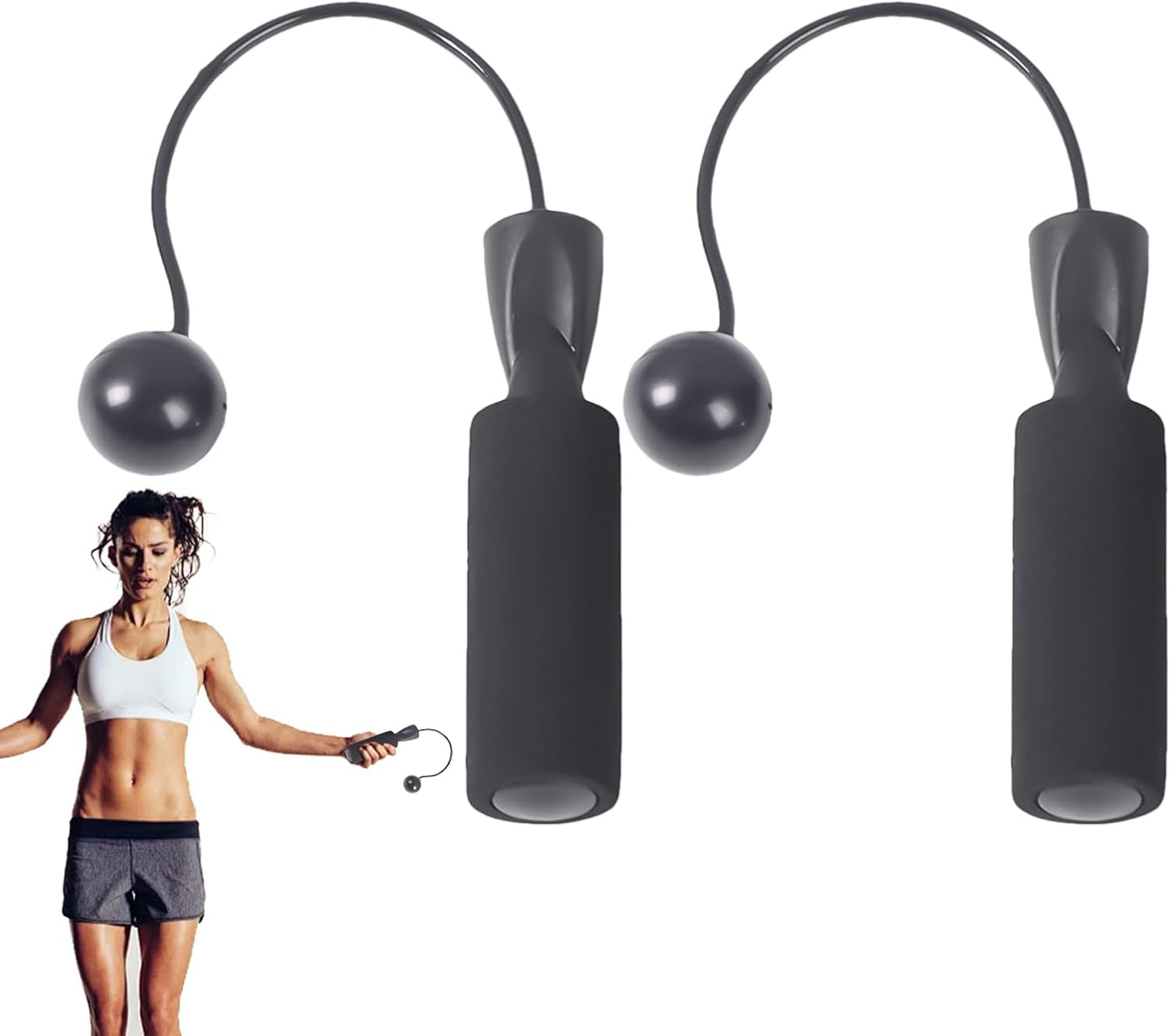 Cordless Jump Rope, Weighted Skipping Fitness Tool, Adjustable Handles, Compact Exercise Equipment for Indoor Home Gym Workouts, Outdoor Cardio Training, Travel Fitness Gear