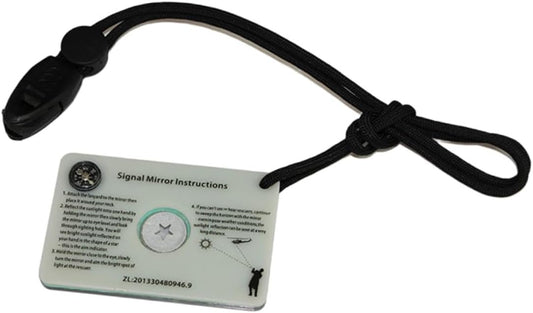 BCOATH Outdoor Accessories Survival Emergency Mirror Field Reflector Signal Mirror Multi-Function Mirror