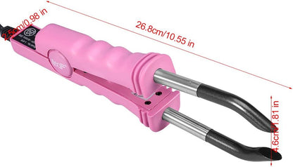 Tbest Hair Extension Connector Machine, Salon Wig Tool, Wig Tool, Thermal Hair Pink