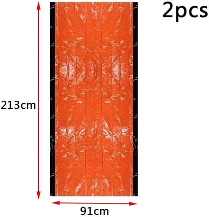 Emergency Sleeping Bag 2 Pack Lightweight Survival Sleeping Bags Thermal Bivy Sack Portable Emergency Blanket for Camping, Hiking, Outdoor, Activities Orange