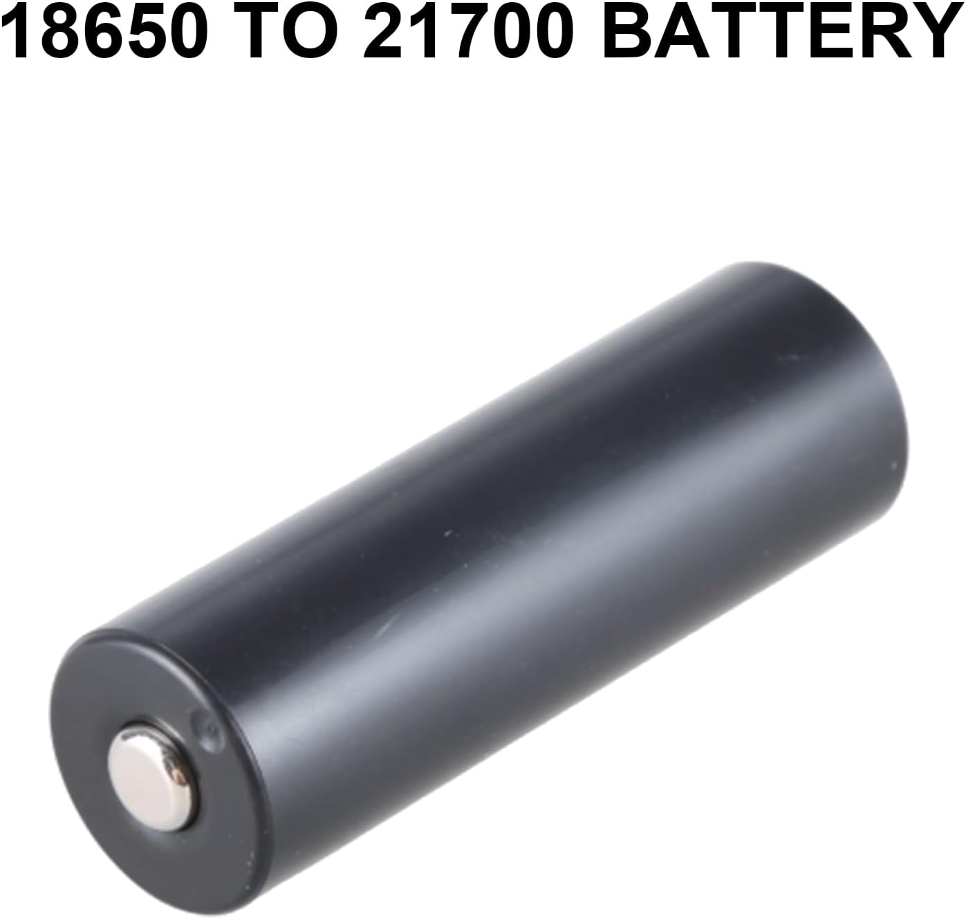 Woedpez Black Battery Conversion Adapter Sleeve for 18650 to 21700 Cylindrical Battery Holder Box Conversion Tube