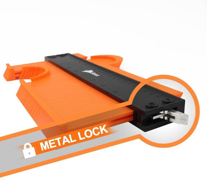 Lionz Contour Gauge Shape and Outline Tool - 10" Super Gauge Profile Tool with Lock and Adjusting Screws for Copying Angles and Odd Shapes. Gifts for Men - Stocking Stuffers for Him