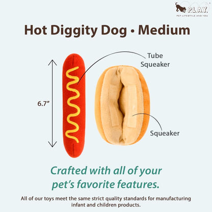 P.L.A.Y. (Pet Lifestyle And You Play American Classic Hotdog Dog Toy