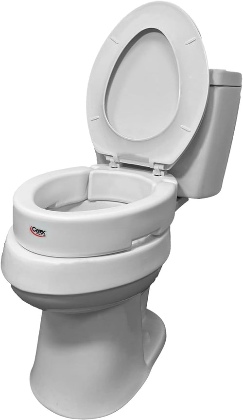 Carex Health Brands Hinged Toilet Seat Riser, Round