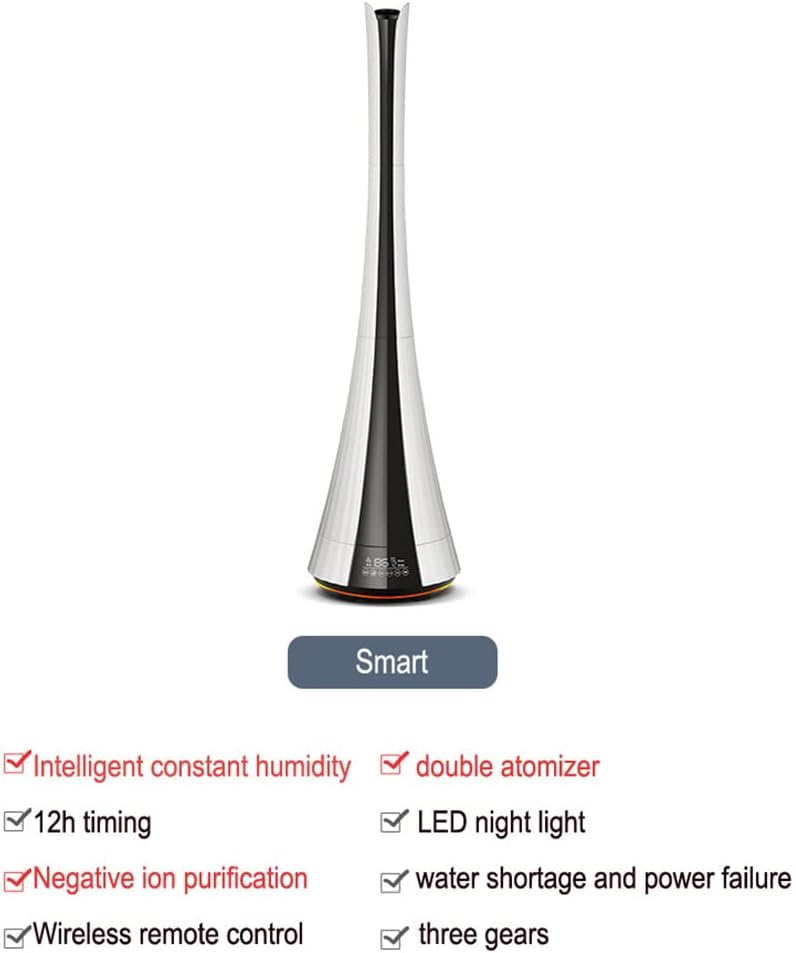 6L Floor-Standing Air Humidifier Household Mute Remote Control Bedroom Office High Capacity Aromatherapy Dual-core for Bedroom, Study, Office, Living Room, Bathroom, Yoga, SPA