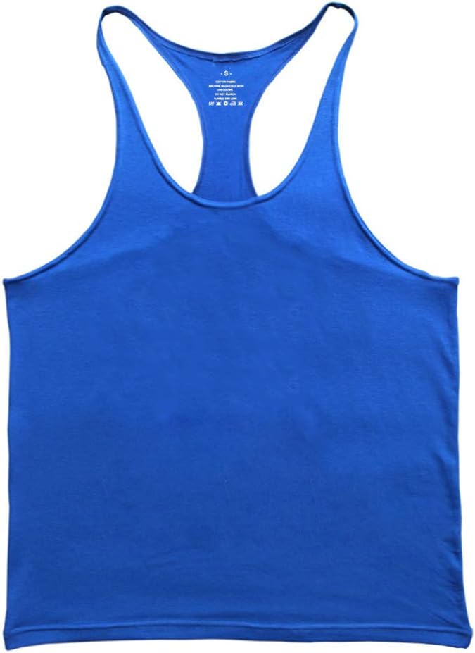 JEEING GEAR Men's Stringer Bodybuilding Workout Gym Tank Tops Training Y Back Cotton