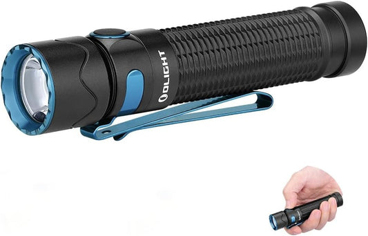 OLIGHT Warrior Mini2 Rechargeable Tactical Flashlight LED Light 1750 Lumens with Dual Switch and Proximity Sensor, MCC Magnetic Charging Emergency Flashlights for Household, Outdoor, Hiking (Black)