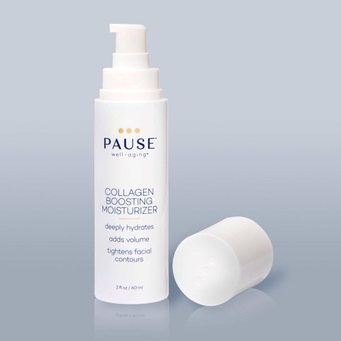 Pause Well-Aging Collagen Boosting Moisturizer - Peptide Rich Moisturizer For Skin Care - Hydrating Wrinkle Cream For Face - Made with Hyaluronic Acid, Vitamin B3 and Vitamin C - 2 fl oz