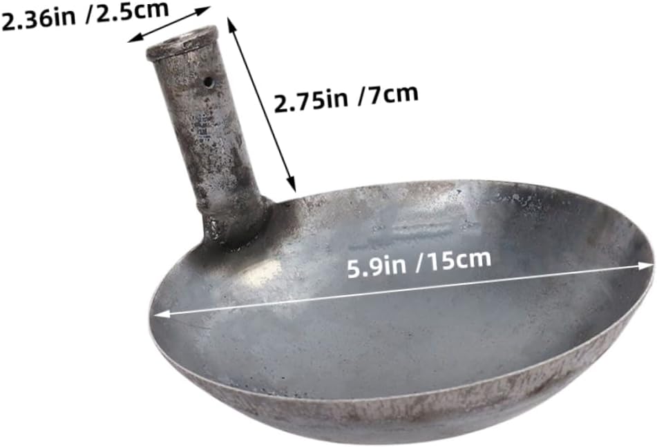 VANZACK Portable Iron Water Ladle Scoop Thick and Durable Watering Scoop for Gardening Farming and Industrial Use Versatile Garden Tool for Reliable Watering and Feeding Tasks