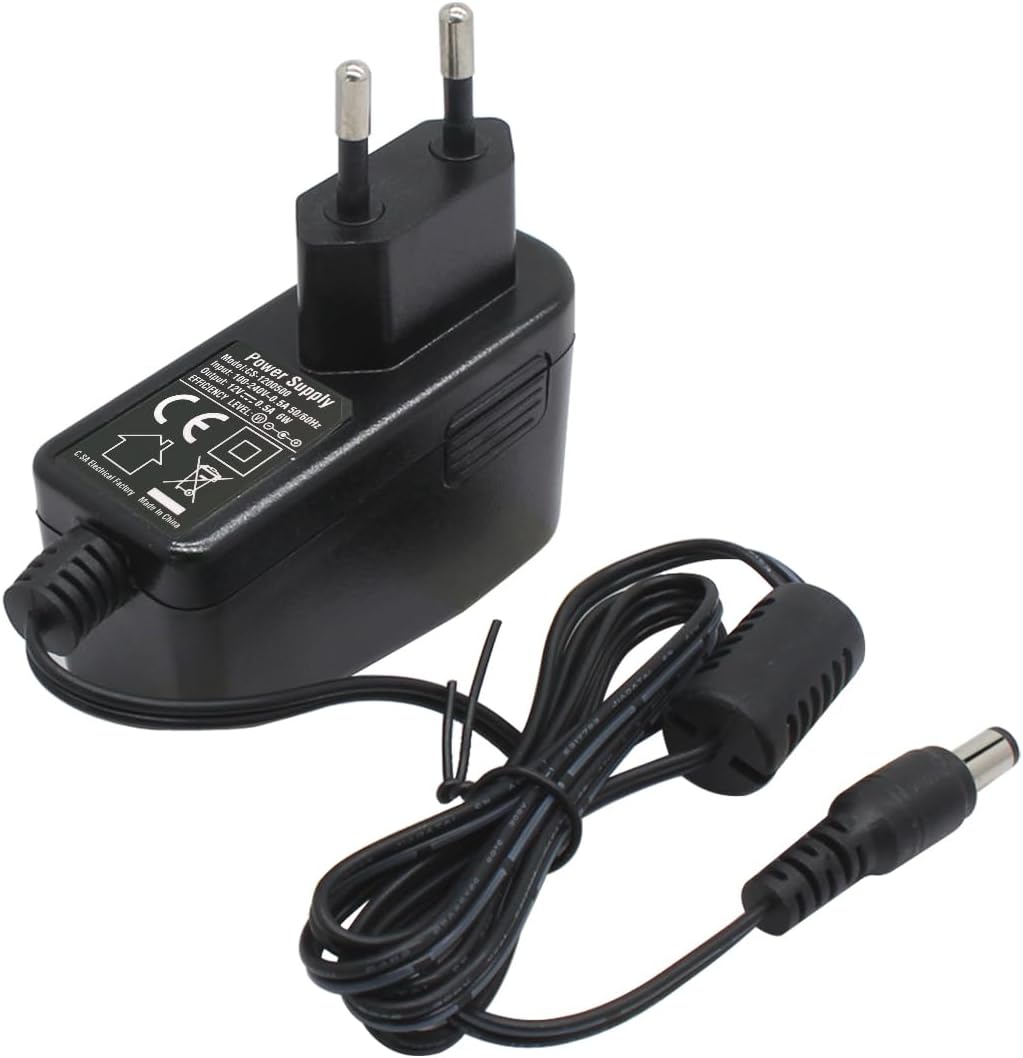 Security-01 2 Pack AC to DC 12V 0.5A 5.5mm Plug 2.1mm Adapter for CCTV LED Camera