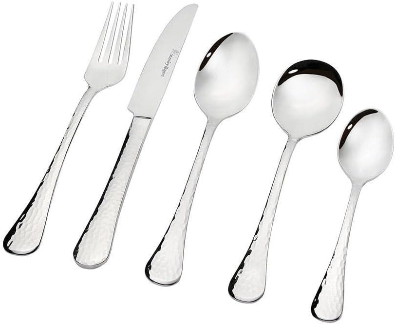 Stanley Rogers Bolero Cutlery Set, 30 Piece â€“ Stainless Steel Dinner Knives, Forks and Spoons, Modern Tableware Set