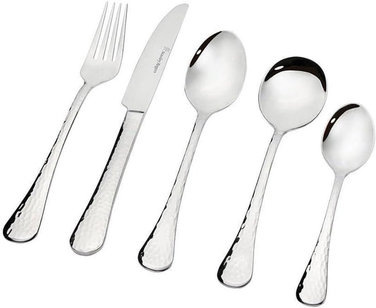 Stanley Rogers Bolero Cutlery Set, 30 Piece â€“ Stainless Steel Dinner Knives, Forks and Spoons, Modern Tableware Set