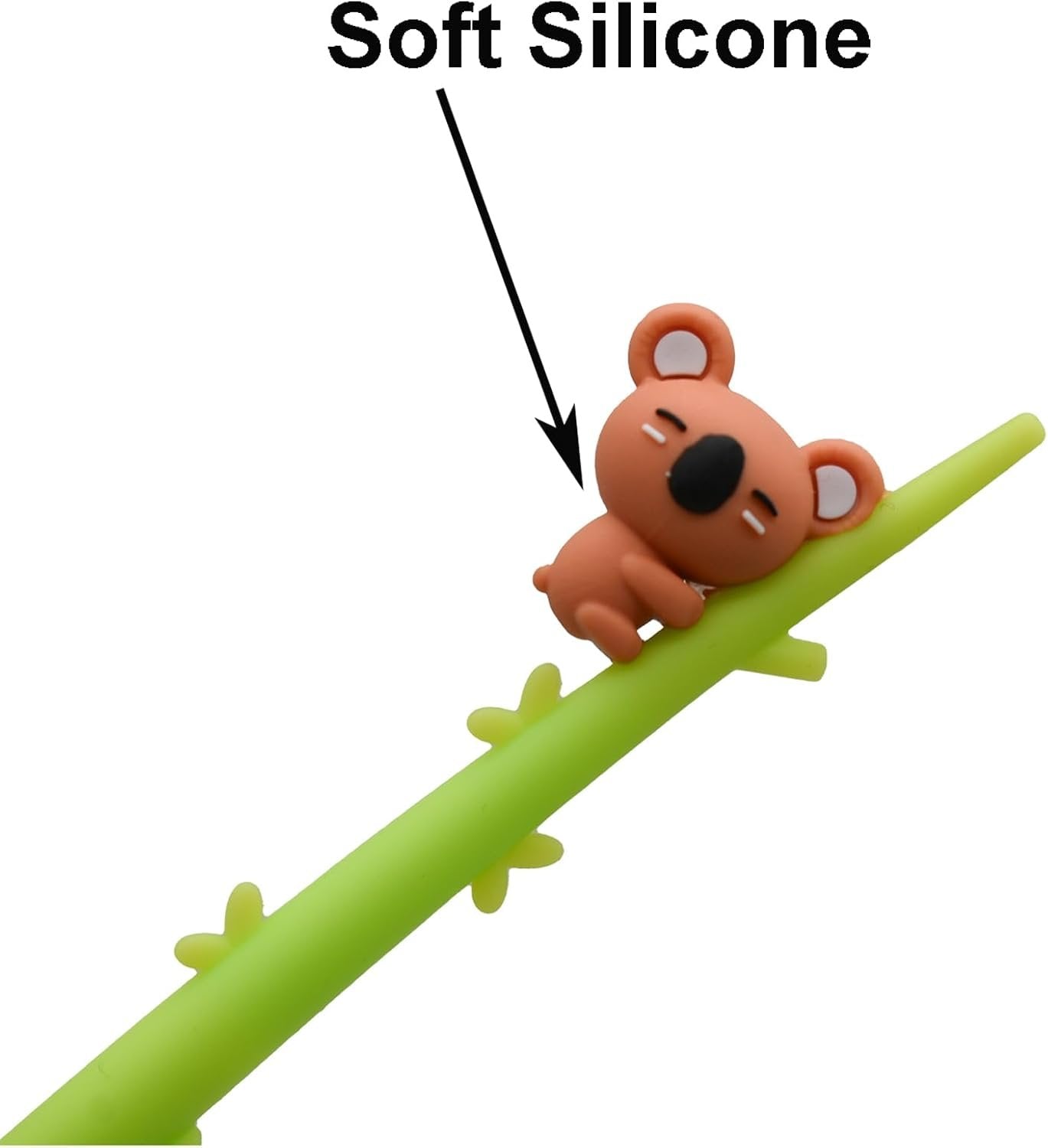 Maydahui 9PCS Tree Climbing Koala Rollerball Pen Cute Cartoon Animal Pens Soft Silicone Black Ink for Party Office School Stationery Supplies