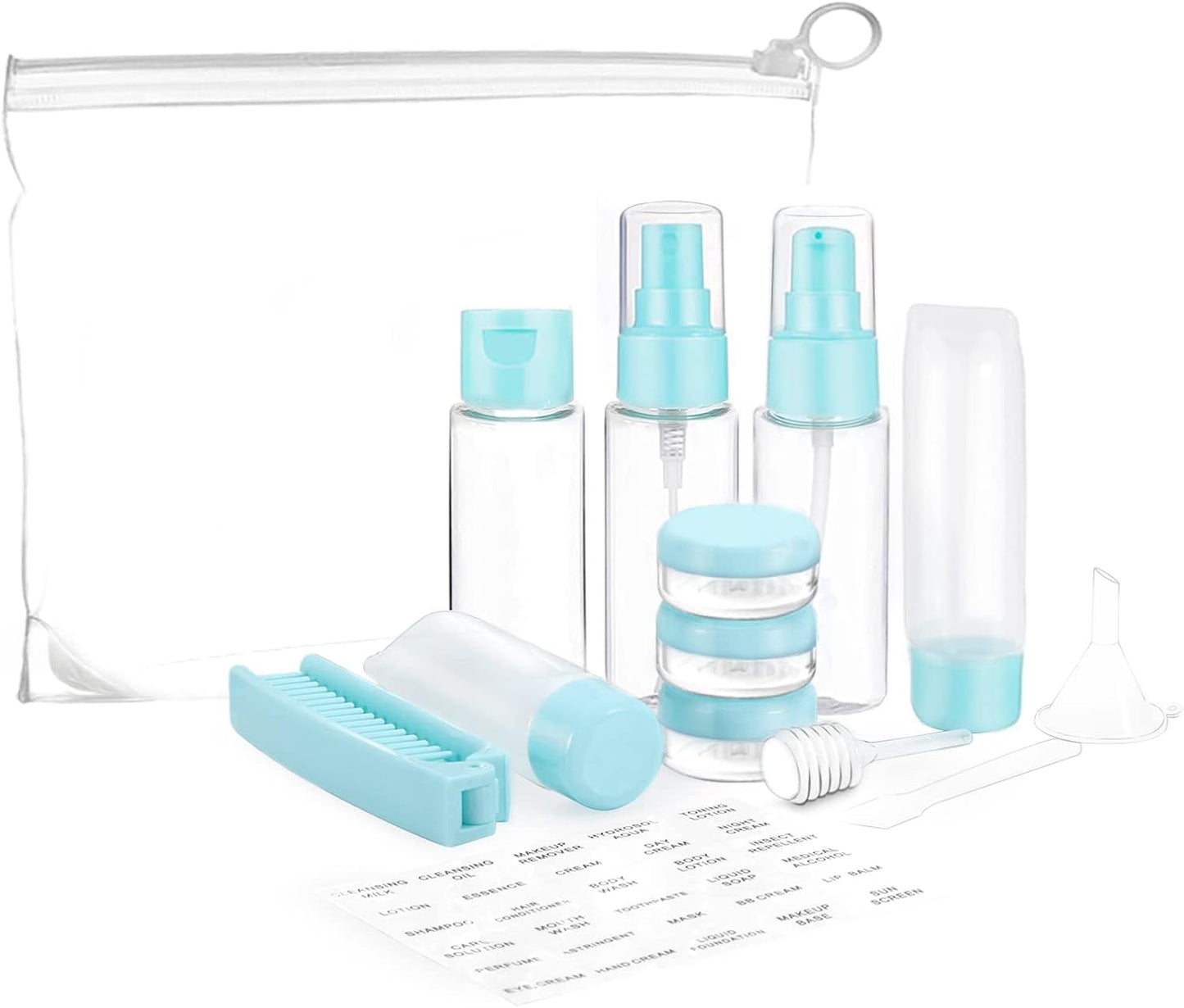 Tsa Approved Travel Toiletry Bottles Leakproof Containers Kit (BPA FREE) Travel Accessories Travel Bottles 12 Count Green-12