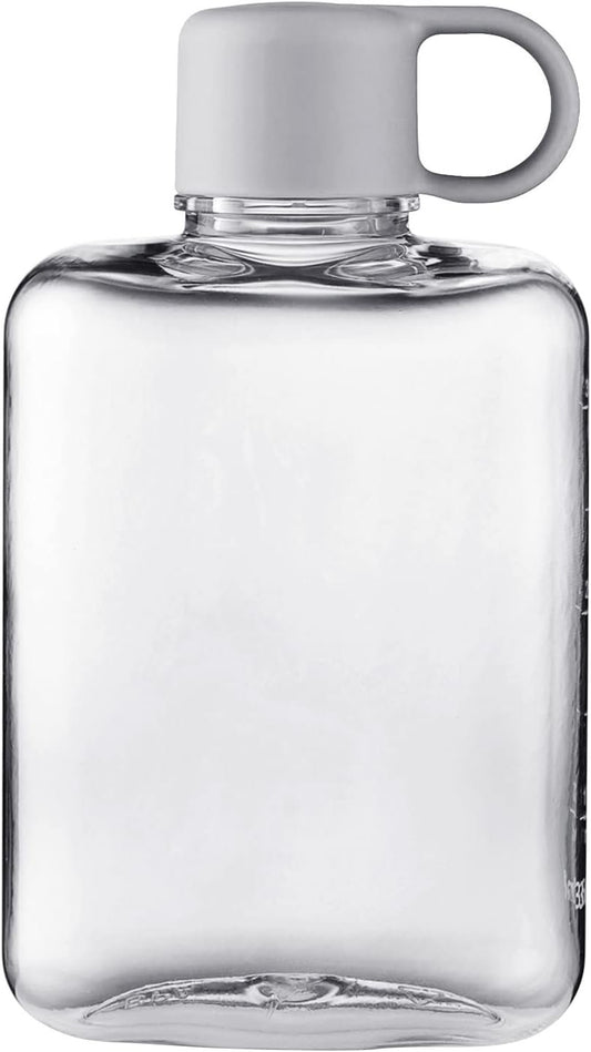 Flat Water Bottle - 360ml Slim Square Travel Bottle | Portable Travel Flask Mug, Reusable Water Drinking Cup For Gym, Fitness And Camping
