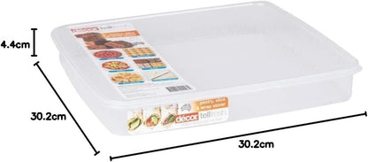 DÃ©cor Food Storage Container for Pastry Sheets, Slices and Pita Breads 2.5L,White