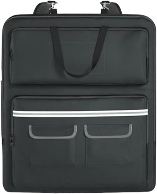 Solar Panel Bag, Double-Layer Organizer, Heavy Duty Protector Travel Handle Case, Dependable Material Longevity, Outdoor Sports Gear for Tablet Laptop Smartphone Use 22x4.7x25.5in
