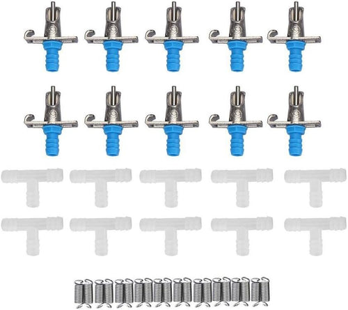 10PCS Automatic Rabbit Nipple Drinker, Bunny Feeder Rodent Mouse Waterer Poultry Watering System for Small Animals Guinea Pig Ferret Rat Mice