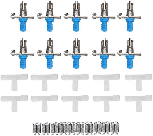 10PCS Automatic Rabbit Nipple Drinker, Bunny Feeder Rodent Mouse Waterer Poultry Watering System for Small Animals Guinea Pig Ferret Rat Mice