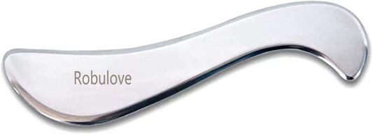 Medical Grade Stainless Steel Gua Sha Scraping Massage Tool -IASTM TOOL- Body Care Scraping Massage Tool - Relaxing Soft Tissue Tools - Reduce Neck,Back,Arm muscle Pain(Robulove-8)