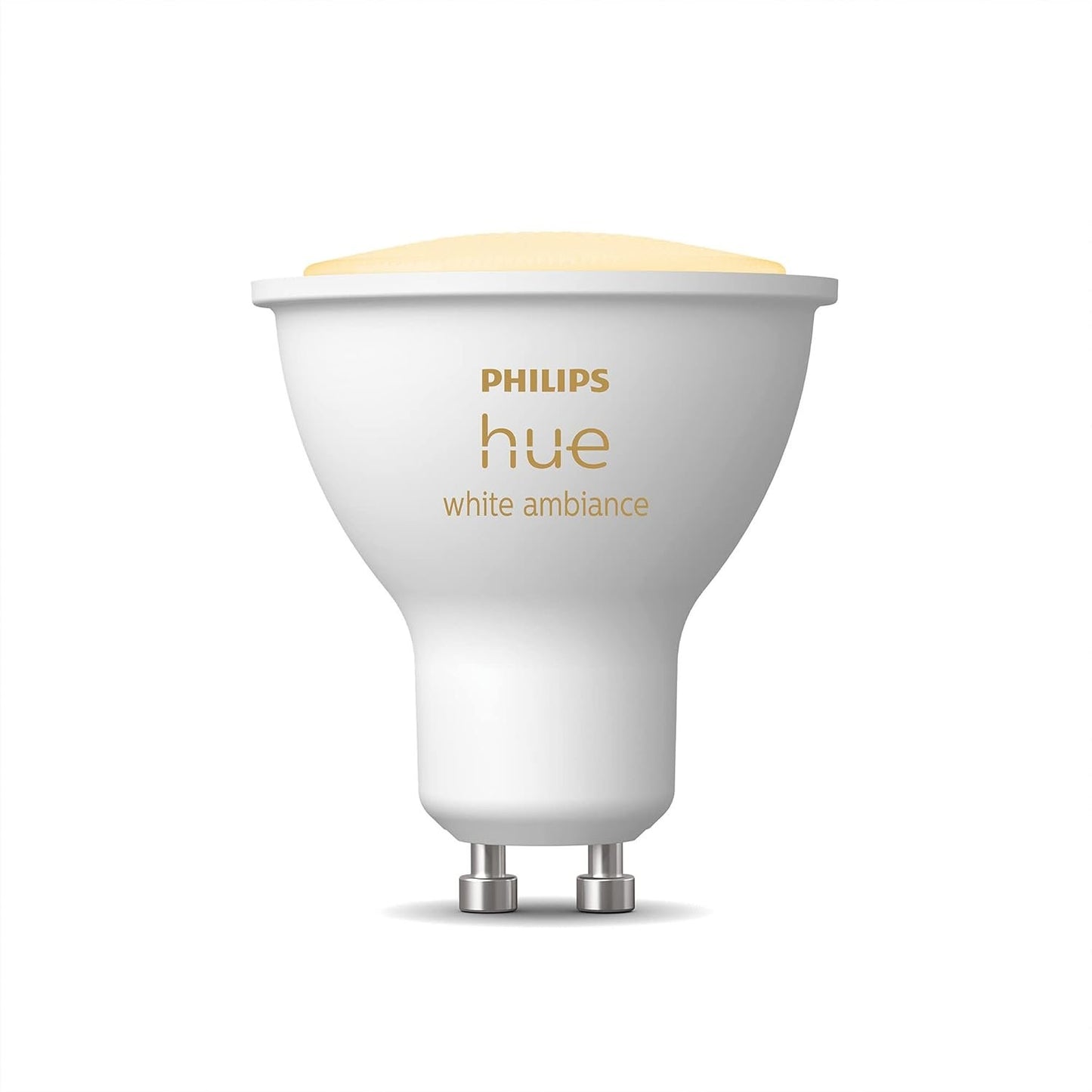 Philips Hue White Ambiance Single Smart Spotlight LED [GU10 Spotlight] - 350 Lumens (50W Equivalent). Compatible with Alexa, Google Assistant and Apple Homekit HUEWAGU10BTV2