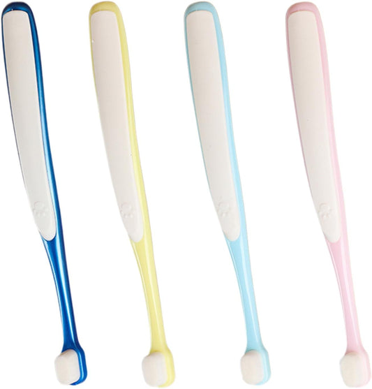 Pet Toothbrush, 4 x Teeth Cleaning for Dogs, Soft Bristles Teeth Brushing Kit, Wide Head Oral Care Supply, Gentle Cleaning, for Daily Use, Home, Travel, Easy to Handle