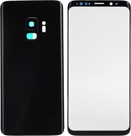 Rear Front Glass Replacement for Samsung S9 G960 Replacement Phone Rear Back Glass Cover Front Screen Glass Lens for Samsung S9 G960 Mobile Phone. G960 Phone Rear Ba (Black)
