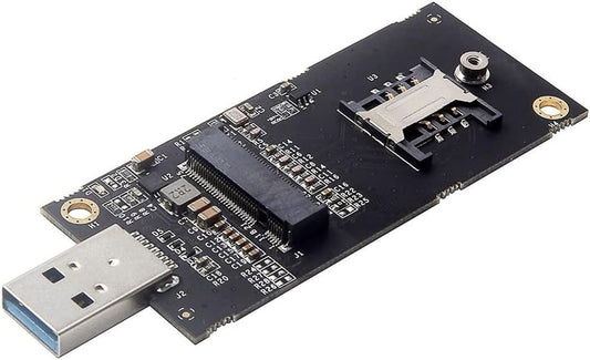 NFHK NGFF M.2 Key-B WWAN to USB 3.0 Adapter Riser Card with SIM Slot for 3G/4G/5G LTE Wireless Module Modem Card, NF-EP-026