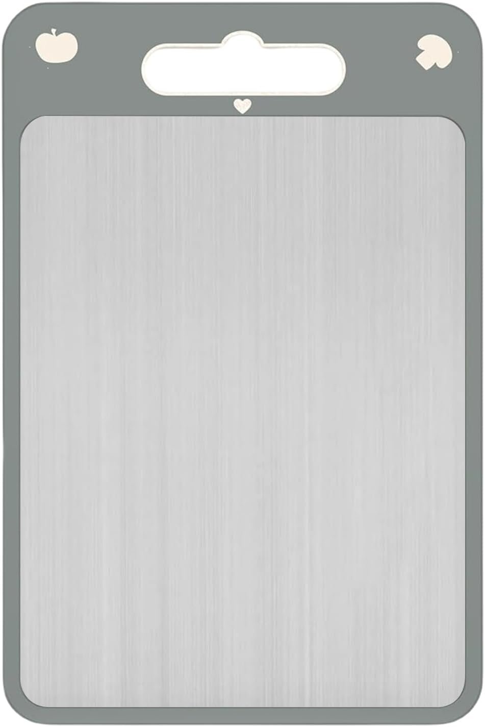 Stainless Steel Cutting Board - Chopping Board | Cutting Boards for Kitchen | Kitchen 2-Sided Cooking Chopping Board | Chicken Beef Tomato Oranges Handling Mat Housewife Solution for Dormitory, Picnic