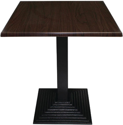 Bolero Square Table Top, 700 mm Size, Dark Brown