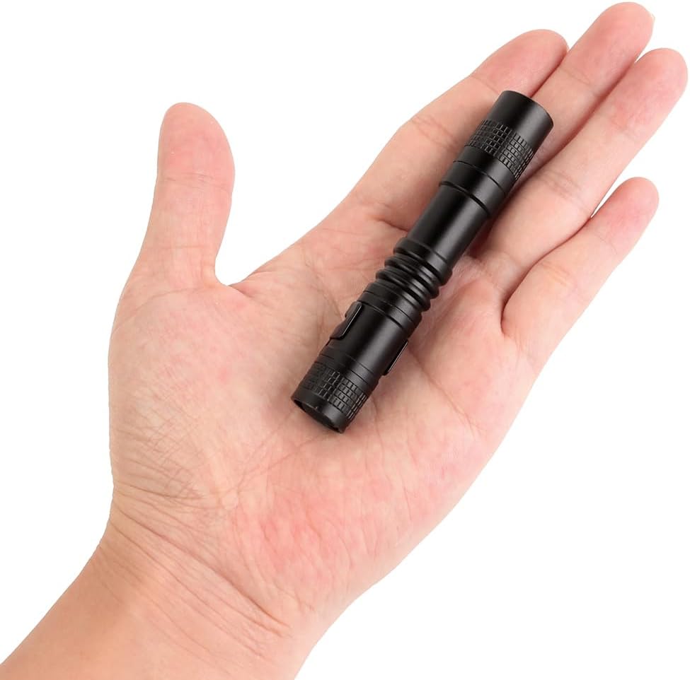 MVIOCS 5 Pack Mini Flashlight Small Flashlights LED Powerful High Lumens Tactical Pen Light with Clip,Slim Portable Pocket Compact Torch for Emergency Inspection AAA Battery Water-Resistant
