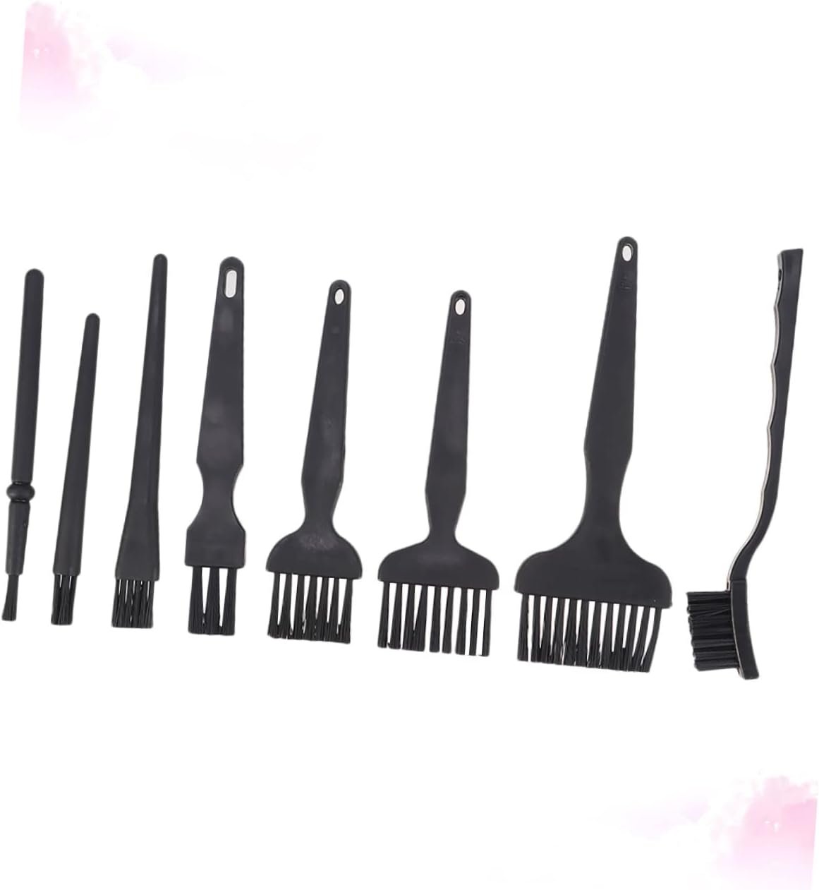 Minkissy 3sets Static Brush for Computer Keyboard Ergonomic Handle Design Easy to Use Washable Storage-Friendly Essential Cleaning Tool 8pcs*3