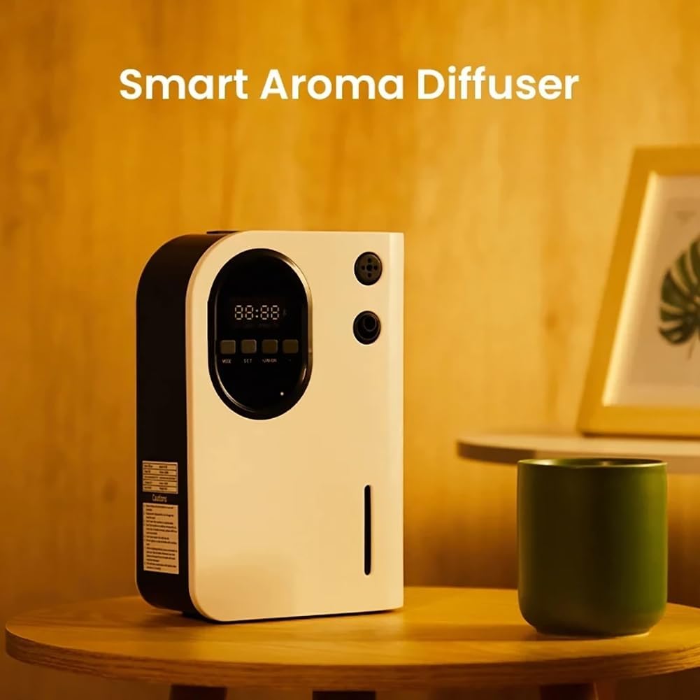 Intelligent Timed Bluetooth Diffuser, Cold Mist Humidifier, Aromatherapy Machine, Air Freshener, Bluetooth Control Can Be Timed, Covering 300-400㎡, Suitable for Home, Yoga, Office, SPA, Bedroom
