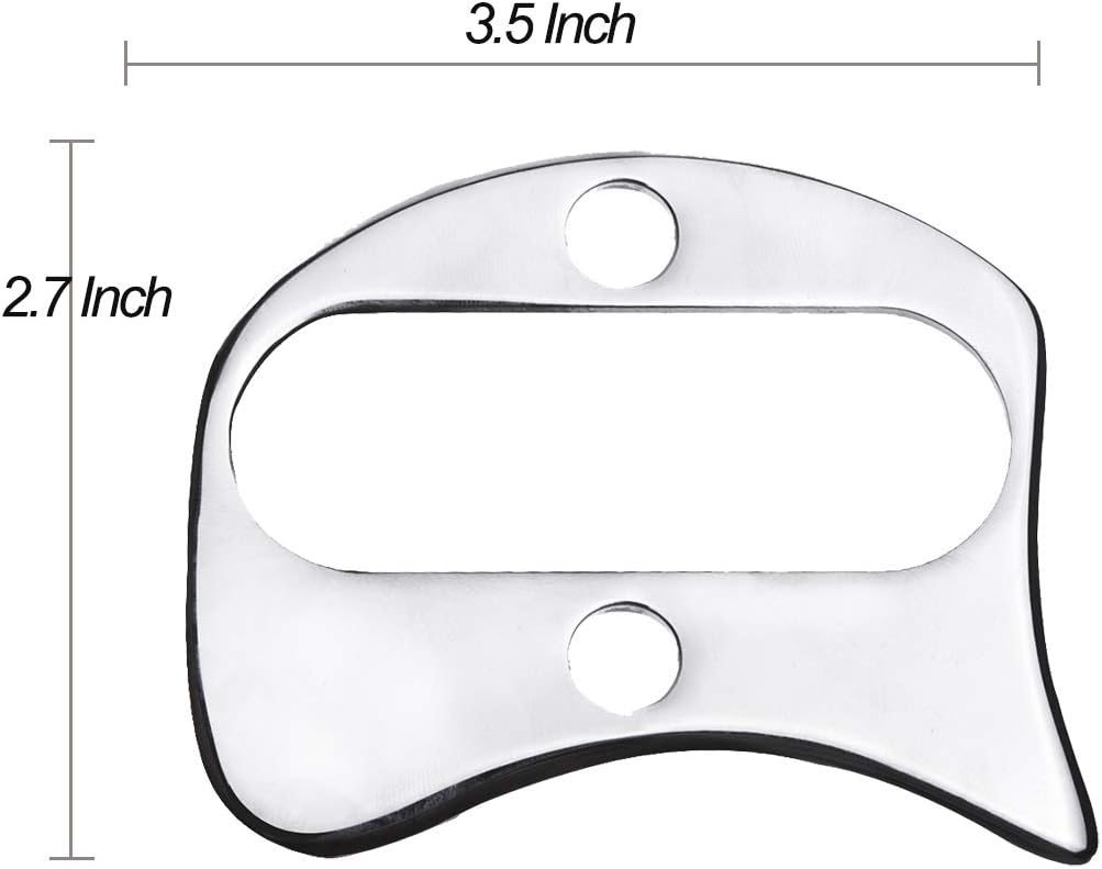 Guasha Massage Tools,Medical Grade Stainless Steel Scraping Tool for Soft Tissue Scraping Massage Tool, Physical Therapy Stuff,Used for Back, Legs, Arms,Neck,Shoulder .(A)