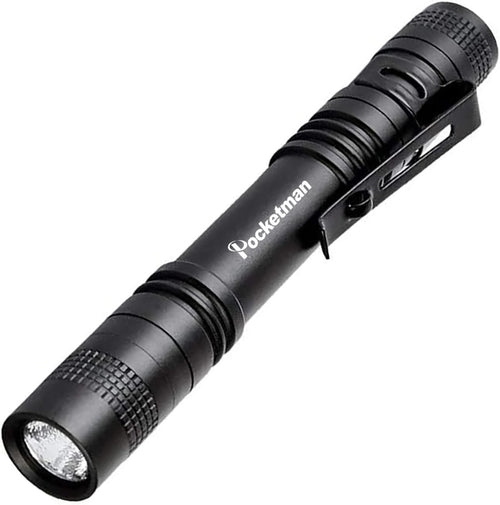 POCKETMAN LED Penlight Flashlight Tactical Torch Small Flashlight Pocket-Size Pen Flashlight with Clip for Lighting (1 Pack)