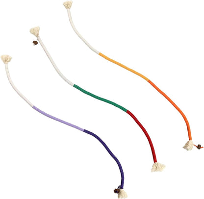 Generico Cat Chew Rope Toy, Kitten Teeth Cleaning Toy, 27.6 Inches Portable and Lightweight, 3 Interactive Bite Supplies for Small Medium Pets, Health Aid, Cats, Multicolor
