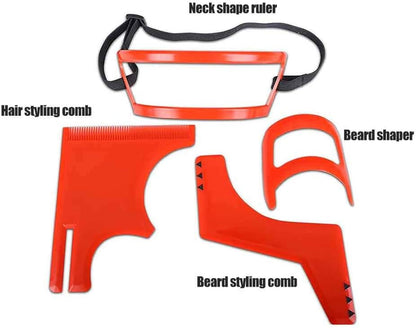 Calayu Beard Stencil Set Hair Cutting Stencil for Men Tools
