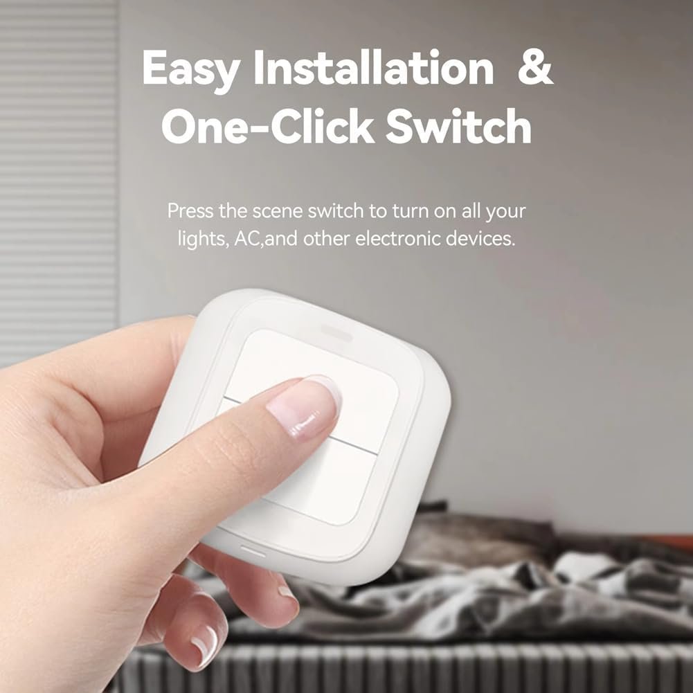 Snblzhef Tuya Zigbee 2 Gang Scene Button Switch Push Remoter Panel Smart Home Linkage Automation Sence Controller Zigbee Version