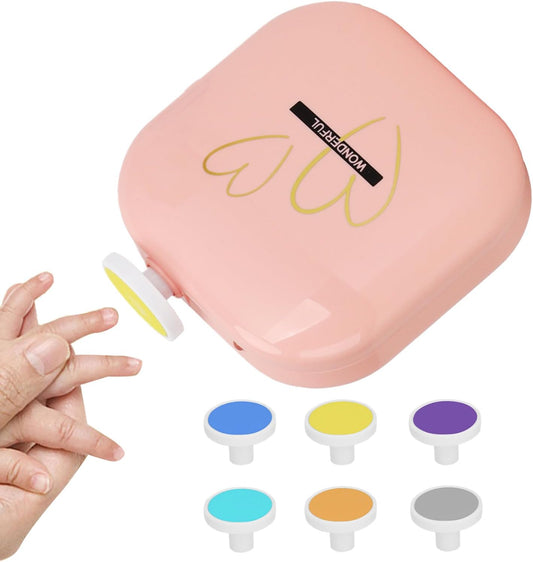 Electric Nail File, USB Trimming Kit, Fingernail Polisher with Multiple Speed Settings, Gentle Sanding Heads, Compact Design for Baby Care, Travel, and Home Use